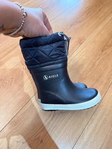 Aigle navy blue rain boots - -,