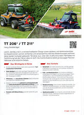 PROSPECTUS AEBI TT 206+ 211+ 2022 CATALOGUE BROCHURE PROSPEKT TRACTEUR TRACTOR