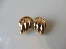 Belles Boucles D'Oreilles / Clips, Plaqué Or, Pierre Lang
