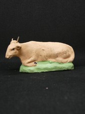  Santon DEVINEAU le boeuf couché, hauteur 4,5 cm, longueur 9 cm, taille 2