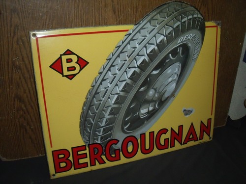 Belle plaque emaillee pneu - plaque,