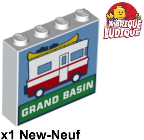 Lego brick decorated - 1x,