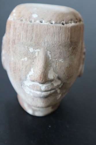 Ancienne tete marionnette bois - tete,