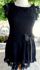 Molly  Bracken tunique ou  petite robe V468 noir dentelle   taille 34 36