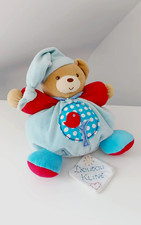 Peluche/Doudou Ours Boule Bleu
