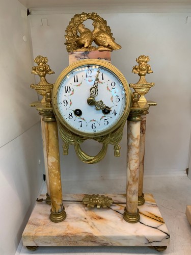 Ancienne pendule decor - decor, oiseau