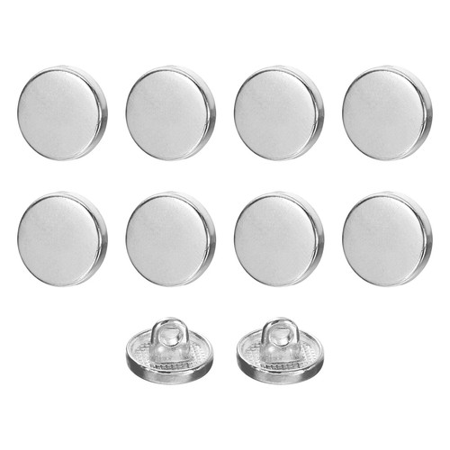 Pièces boutons ronds plats - 10,