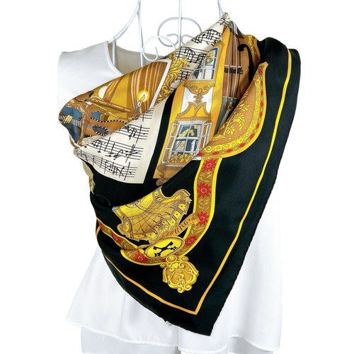 Foulard vintage soie hermes - foulard,