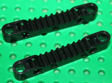 2 x Lego Technic Black Gear Rack 1x7 ref 87761 set 8049 9393 8041 9395 8053 9397