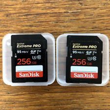 2 cartes SD SanDisk Extreme Pro 256 Go – Comme neuves –