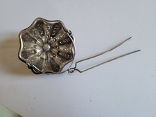 PASSE THÉ PASSOIRE PASSETTE MÉTAL ARGENTÉ/ Silver-plated tea-strainer