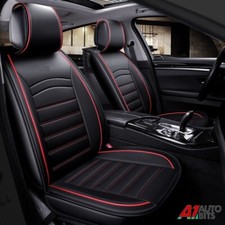 Simili Cuir Noir Avant Housse Protection Siège Auto Rembourré pour Kia Hyundai