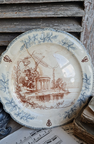 Ancien plat rond choisy - ancien,