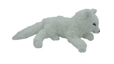 Peluche chien loup blanc -