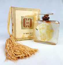 Ancien flacon de parfum français LE TABAC BLONDE Caron Baccarat art déco vintage