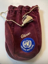 Sac Chivas Royal Salute Velours Bordeaux 26x16