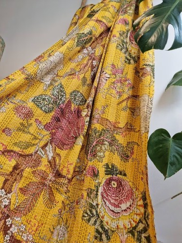 Couverture coton kantha - en,