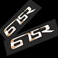 Street Triple 675R Réfléchissant Graphique Stickers Décalques 2 Gris Drapeau 675