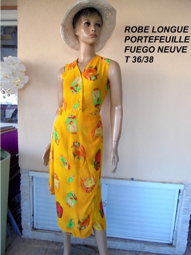 Robe longue fuego - fuego, jaune