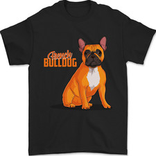 Un Français Bouledogue Illustration T-Shirt 100% Coton