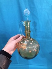 Carafe émaillé PORTIEUX modèle GEORGE SAND 18cm bleu & ambre vin