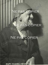 Clown GROCK c. 1950 par la photographe YVONNE CHEVALIER tirage d'époque dédicace