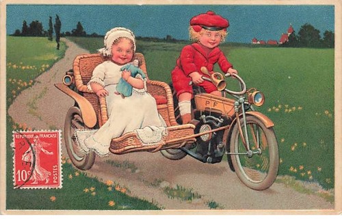 Carte gaufrée serie 7318 - -,