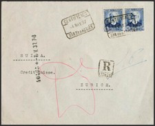 Espagne Courrier De La République Espagnole Certifié Botte