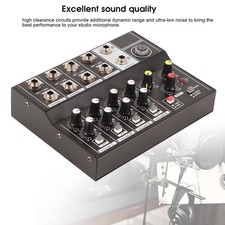 Q48 8‑Channel Stereo Sound Mixer Karaoke Microphone Amplifier Console