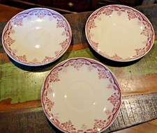 3 Petites assiettes  porcelaine H.B.& C Terre de Fer service "Bordeaux" Ø 18,5cm