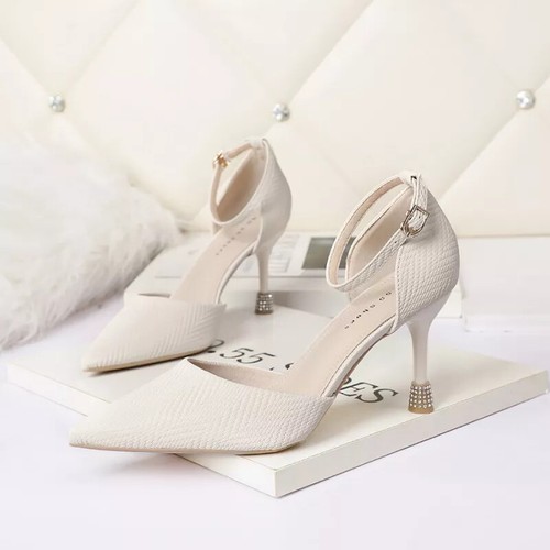 Escarpins femme blanc cuir - escarpins,