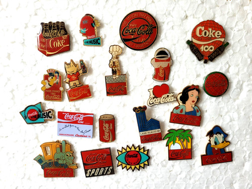 Vintage coca cola pins - cola, lot