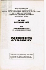 DECEMBRE 2003. N°1237. MODES