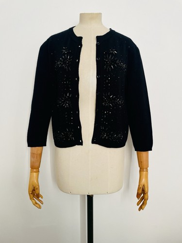 Gilet noir strass paillettes - gilet,