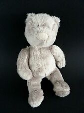 K9 - DOUDOU PELUCHE MOULIN ROTY OURS BASILE ET LOLA GRIS GRELOT 21cms - TTBE