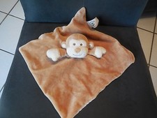 doudou plat singe marron beige
