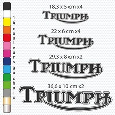 TRIUMPH - 12 Stickers Vinyles Adhésifs Autocollants