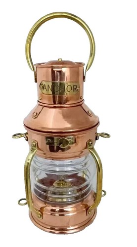 Lampe cuivre ancre nautique - en,