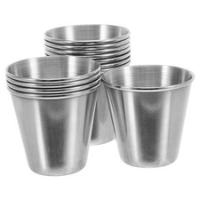  12 Pcs Gobelet Inox Tasse D'eau Extérieure Petit Verre À Shot Incassable