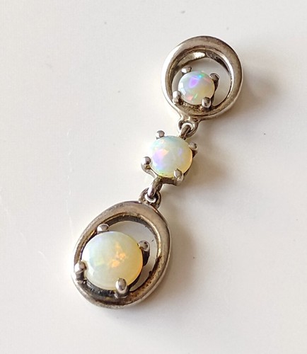 Pendentif opale argent - en,