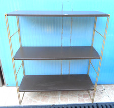 Etagère de type Tomado Fer /tole Doré et brun Vintage