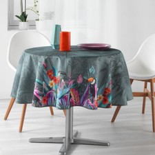 Nappe ronde 1m60 T 2219 Toucan gris Polyester Antitache Infroissable - MCTISSUS 