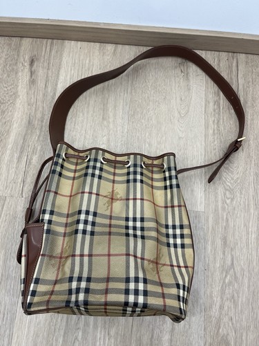 Sac seau burberry motif - sac,