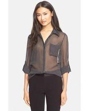 DVF Diane Von Furstenberg LORELEI TWO Silk Blouse Top Rope Stripe $248