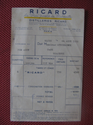 1639 vieille facture - "1639",
