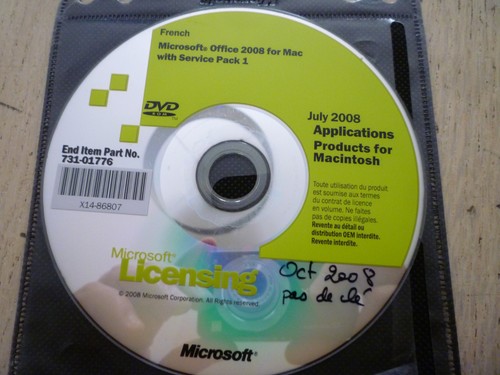Logiciel microsoft office 2008 - office,