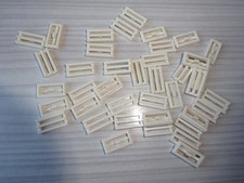 LEGO lot de 40 plaques plates blanches ajourées taille 1x2 pièce détachée TBE