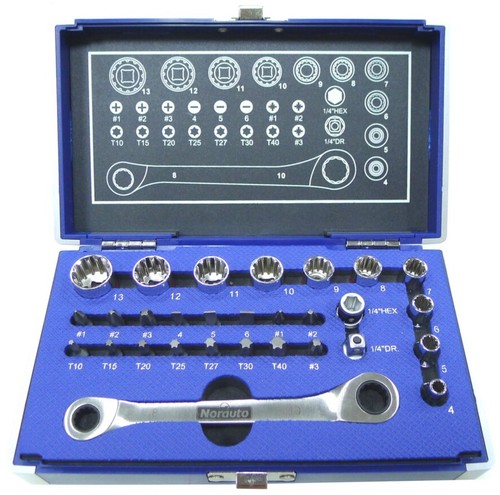 Coffret clé cliquet carré - clé, à
