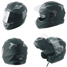 Casque Modulable Moto transformable Visière Pare Soleil Mat Noir