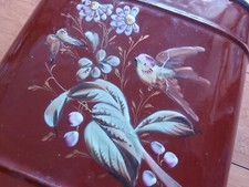 FONTAINE EMAILLEE DECOR D'OISEAU